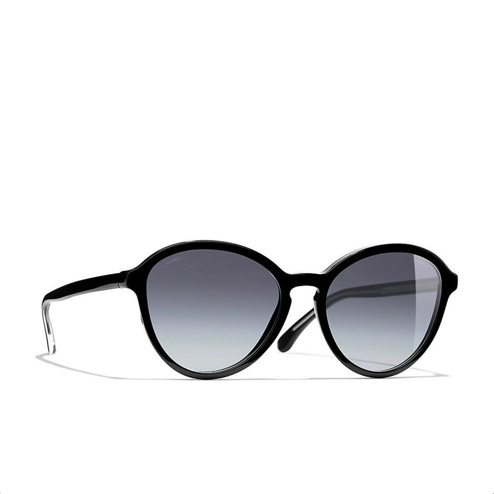 NWT Chanel Black Pantos 5403 Round Sunglasses